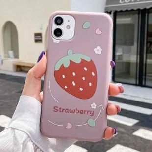 TPU Pattern Protective Case For iPhone 12 Pro Max(Strawberry)