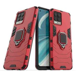 For OPPO Realme 8 Shockproof PC + TPU Protective Case with Magnetic Ring Holder(Red)