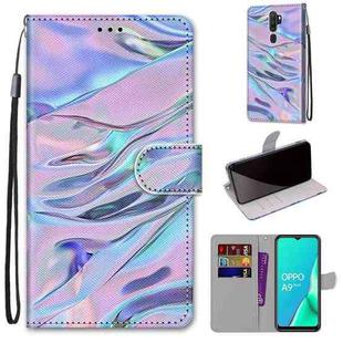 For OPPO A9 (2020) / A5 (2020) / A11X / A11 Coloured Drawing Cross Texture Horizontal Flip PU Leather Case with Holder & Card Slots & Wallet & Lanyard(Fluorescent Water Texture)