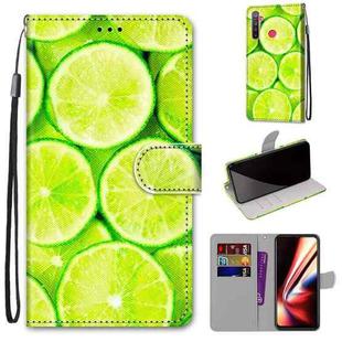 For OPPO Realme 5 / 5s / 5i / C3 / C3i / 6i / Narzo10 / 10A / 20A Coloured Drawing Cross Texture Horizontal Flip PU Leather Case with Holder & Card Slots & Wallet & Lanyard(Green Lemon)