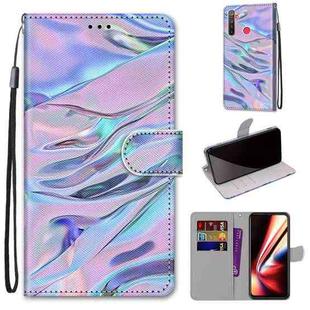 For OPPO Realme 5 / 5s / 5i / C3 / C3i / 6i / Narzo10 / 10A / 20A Coloured Drawing Cross Texture Horizontal Flip PU Leather Case with Holder & Card Slots & Wallet & Lanyard(Fluorescent Water Texture)