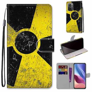 For Xiaomi Redmi K40 / K40 Pro / K40 Pro+ Coloured Drawing Cross Texture Horizontal Flip PU Leather Case with Holder & Card Slots & Wallet & Lanyard(Yellow Black Logo)