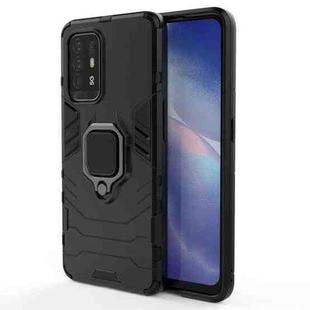For OPPO Reno5 Z 5G Shockproof PC + TPU Protective Case with Magnetic Ring Holde(Black)
