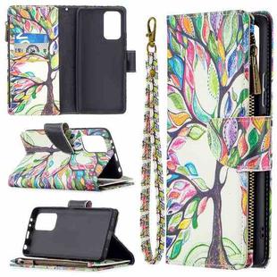 For Xiaomi Redmi Note 10 Pro Colored Drawing Pattern Zipper Horizontal Flip Leather Case with Holder & Card Slots & Wallet(Tree)