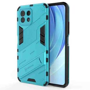 For Xiaomi Mi 11 Lite Punk Armor 2 in 1 PC + TPU Shockproof Case with Invisible Holder(Blue)