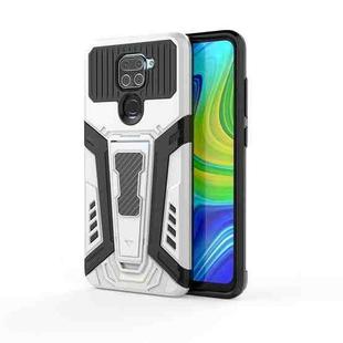 For Xiaomi Redmi Note 9 War Chariot Series Armor All-inclusive Shockproof PC + TPU Protective Case with Invisible Holder(White)