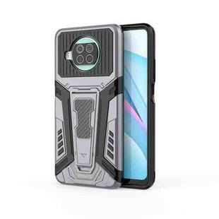 For Xiaomi Mi 10T Lite 5G War Chariot Series Armor All-inclusive Shockproof PC + TPU Protective Case with Invisible Holder(Grey)