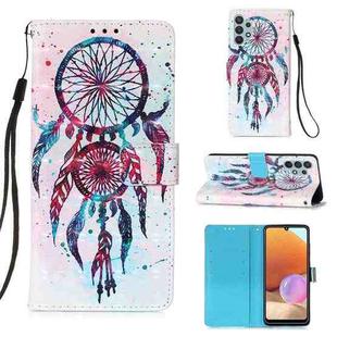For Samsung Galaxy A32 4G (EU Version) 3D Painting Horizontal Flip Leather Case with Holder & Card Slot & Wallet & Lanyard(Wind Chimes)