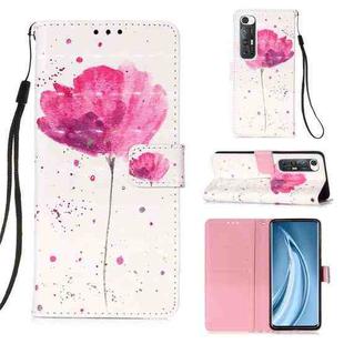 For Xiaomi Mi 10S 3D Painting Horizontal Flip Leather Case with Holder & Card Slot & Wallet & Lanyard(Flower)