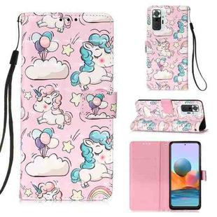 For Xiaomi Redmi Note 10 Pro / Note 10 Pro Max 3D Painting Horizontal Flip Leather Case with Holder & Card Slot & Wallet & Lanyard(Pink Pony)