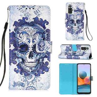 For Xiaomi Redmi Note 10 Pro / Note 10 Pro Max 3D Painting Horizontal Flip Leather Case with Holder & Card Slot & Wallet & Lanyard(Cloud Ghost Head)