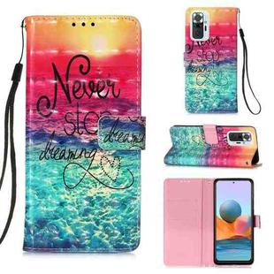 For Xiaomi Redmi Note 10 Pro / Note 10 Pro Max 3D Painting Horizontal Flip Leather Case with Holder & Card Slot & Wallet & Lanyard(Chasing Dreams)