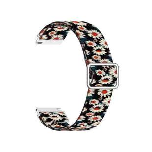 20mm For Samsung Galaxy Watch Active2 / Active Adjustable Elastic Printing Watch Band(Chrysanthemum)