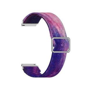 20mm For Samsung Galaxy Watch Active2 / Active Adjustable Elastic Printing Watch Band(Starry Sky)