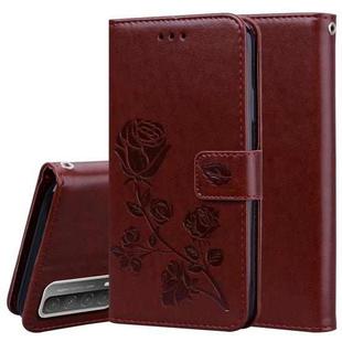 For Huawei Honor 10X Lite Rose Embossed Horizontal Flip PU Leather Case with Holder & Card Slots & Wallet(Brown)