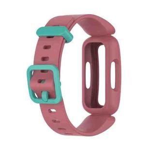 For Fitbit Inspire 2 Silicone Watch Band(Watermelon Red+Green)