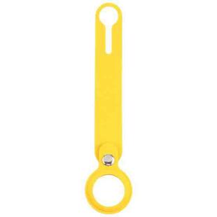Shockproof Anti-scratch Silicone Protective Case Cover with Hang Loop For AirTag(Yellow)