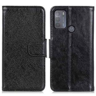 For Motorola Moto G50 Nappa Texture Horizontal Flip Leather Case with Holder & Card Slots & Wallet(Black)