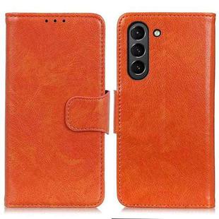 For Samsung Galaxy S21 FE Nappa Texture Horizontal Flip Leather Case with Holder & Card Slots & Wallet(Orange)