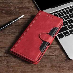 For Samsung Galaxy M20 Stitching Skin Feel Magnetic Buckle Horizontal Flip PU Leather Case with Holder & Card Slots & Wallet(Red)