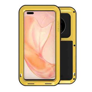 For Huawei Mate 40 Pro LOVE MEI Metal Shockproof Waterproof Dustproof Protective Case without Glass(Yellow)