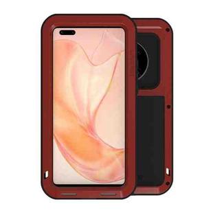 For Huawei Mate 40 Pro+ LOVE MEI Metal Shockproof Waterproof Dustproof Protective Case without Glass(Red)