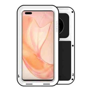 For Huawei Mate 40 Pro+ LOVE MEI Metal Shockproof Waterproof Dustproof Protective Case without Glass(White)
