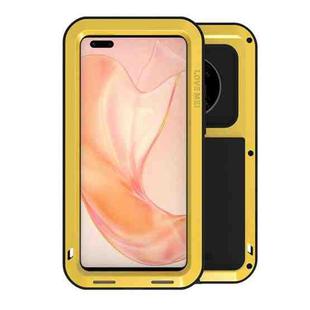 For Huawei Mate 40 Pro+ LOVE MEI Metal Shockproof Waterproof Dustproof Protective Case without Glass(Yellow)