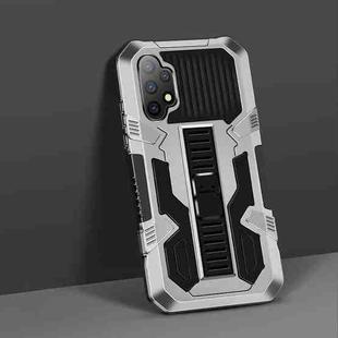 For Samsung Galaxy A32 4G Vanguard Warrior All Inclusive Double-color Shockproof TPU + PC Protective Case with Holder(Silver White)