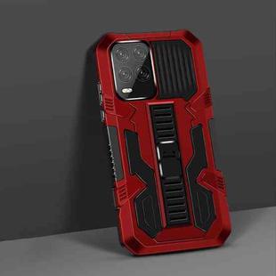 For OPPO Realme 8 / 8 Pro Vanguard Warrior All Inclusive Double-color Shockproof TPU + PC Protective Case with Holder(Red)