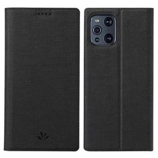 For OPPO Find X3 Pro ViLi DMX Series Shockproof TPU + PU Leather Magnetic Attraction Horizontal Flip Case with Card Slot & Holder(Black)