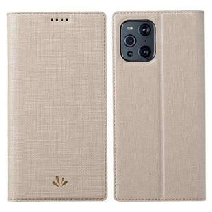 For OPPO Find X3 Pro ViLi DMX Series Shockproof TPU + PU Leather Magnetic Attraction Horizontal Flip Case with Card Slot & Holder(Gold)