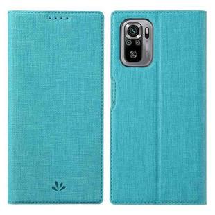 For Xiaomi Redmi Note10 4G / Redmi Note 10S ViLi DMX Series Shockproof TPU + PU Leather Magnetic Attraction Horizontal Flip Case with Card Slot & Holder(Blue)