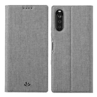 For Sony Xperia 10 III ViLi DMX Series Shockproof TPU + PU Leather Magnetic Attraction Horizontal Flip Case with Card Slot & Holder(Grey)