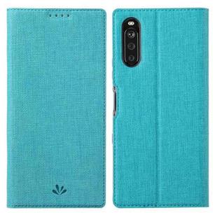 For Sony Xperia 10 III ViLi DMX Series Shockproof TPU + PU Leather Magnetic Attraction Horizontal Flip Case with Card Slot & Holder(Blue)