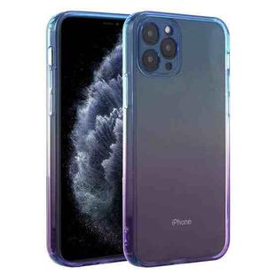 For iPhone 11 Pro Max Straight Edge Gradient Color TPU Protective Case (Blue Purple)