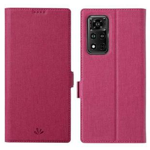 For Honor V40 5G ViLi K Series Shockproof TPU + PU Leather Magnetic Buckle Horizontal Flip Case with Card Slots & Wallet & Holder(Rose Red)