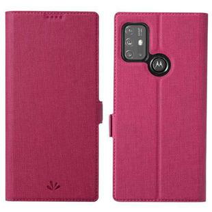 For Motorola Moto G30 / G10 ViLi K Series Shockproof TPU + PU Leather Magnetic Buckle Horizontal Flip Case with Card Slots & Wallet & Holder(Rose Red)