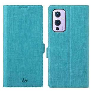 For OnePlus 9 ViLi K Series Shockproof TPU + PU Leather Magnetic Buckle Horizontal Flip Case with Card Slots & Wallet & Holder(Blue)