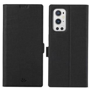 For OnePlus 9 Pro ViLi K Series Shockproof TPU + PU Leather Magnetic Buckle Horizontal Flip Case with Card Slots & Wallet & Holder(Black)