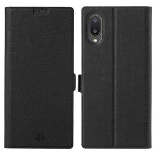 For Samsung Galaxy A02 / M02 ViLi K Series Shockproof TPU + PU Leather Magnetic Buckle Horizontal Flip Case with Card Slots & Wallet & Holder(Black)