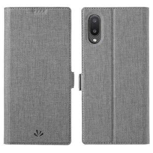 For Samsung Galaxy A02 / M02 ViLi K Series Shockproof TPU + PU Leather Magnetic Buckle Horizontal Flip Case with Card Slots & Wallet & Holder(Grey)