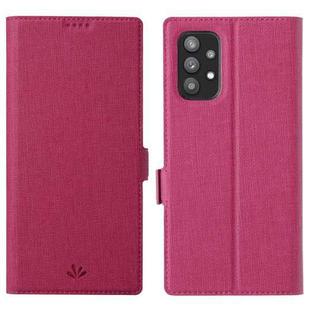For Samsung Galaxy A32 4G ViLi K Series Shockproof TPU + PU Leather Magnetic Buckle Horizontal Flip Case with Card Slots & Wallet & Holder(Rose Red)
