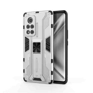 For Honor V40 5G Supersonic PC + TPU Shock-proof Protective Case with Holder(White)