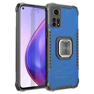 For Xiaomi Mi 10T Pro 5G / 10T 5G Fierce Warrior Series Armor All-inclusive Shockproof Aluminum Alloy + TPU Protective Case with Ring Holder(Blue)