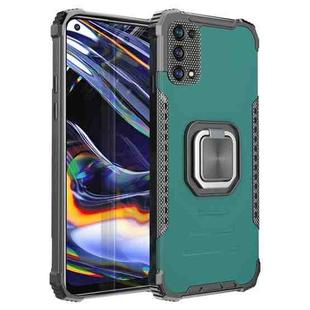 For OPPO Realme 7 Pro Fierce Warrior Series Armor All-inclusive Shockproof Aluminum Alloy + TPU Protective Case with Ring Holder(Green)