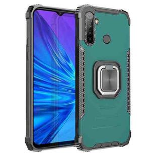 For OPPO Realme 5 Fierce Warrior Series Armor All-inclusive Shockproof Aluminum Alloy + TPU Protective Case with Ring Holder(Green)
