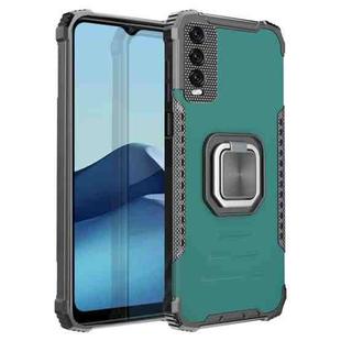 For vivo Y20 / Y20i / Y20s / Y12a / Y12s Fierce Warrior Series Armor All-inclusive Shockproof Aluminum Alloy + TPU Protective Case with Ring Holder(Green)