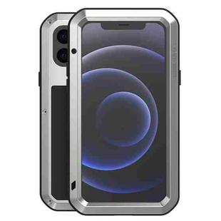 For iPhone 12 mini LOVE MEI Metal Shockproof Life Waterproof Dustproof Protective Case (Silver)