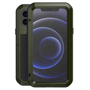 For iPhone 12 mini LOVE MEI Metal Shockproof Life Waterproof Dustproof Protective Case (Army Green)